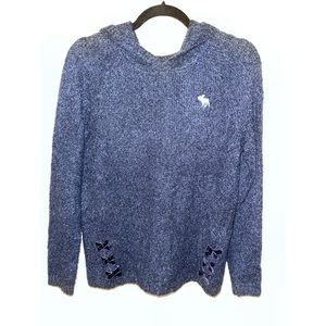 A&F Kids Navy Hoodie with Lace Bows